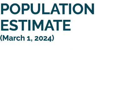 Population Estimate (March 1, 2024) 232,000+