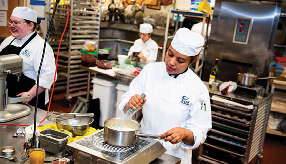 The Collin College Culinary and Pastry Arts program throws a tea party in the Frisco Campus Library on March 2, 2023.