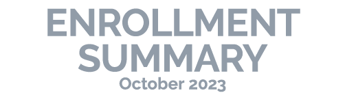 ENROLLMENT SUMMARY October 2023