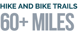 Hike and Bike Trails 60+ miles