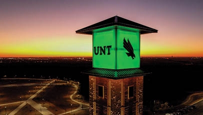 University of North Texas at Frisco Landing photographed via drone on Jan. 12, 2023 (Paul Slavonik / UNT)