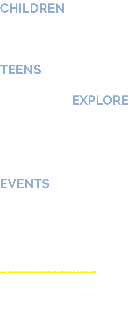 CHILDREN Children’s services and spaces include Board Book Bay, Tiny Town, and Kids Club, which allows for hands on i...