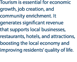 Tourism is essential for economic growth, job creation, and community enrichment. It generates significant revenue th...