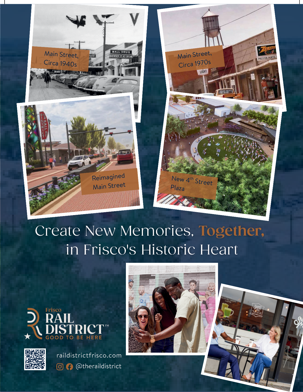 A poster advertising a Rail District event in Frisco, Texas. AI generated content