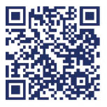 A purple QR code with a white background. AI generated content