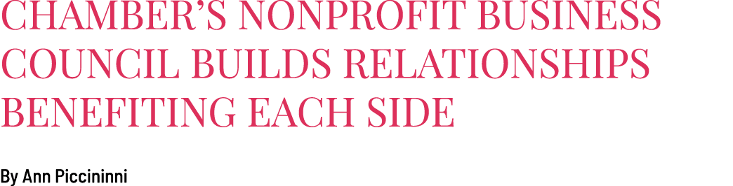 Chamber’s Nonprofit Business Council builds relationships benefiting each side By Ann Piccininni