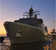 PASCAGOULA, Miss. - The future USS Fort Lauderdale (LPD 28) departed Huntington Ingalls Shipyard to conduct Acceptance Trials in the Gulf of Mexico. Acceptance Trials are the last significant milestone before delivery of the ship to the Navy later this year. (U.S. Navy photo by Mass Communication Specialist 2nd Class Dustin Knight/Released)