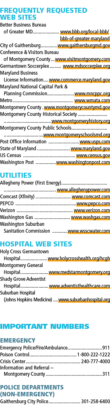  Frequently Requested Web Sites Better Business Bureau of Greater MD..................... www.bbb.org/local bbb/bbb o...