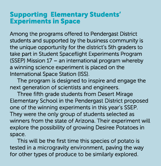 Supporting Elementary Students’ Experiments in Space Among the programs offered to Pendergast District students and s...