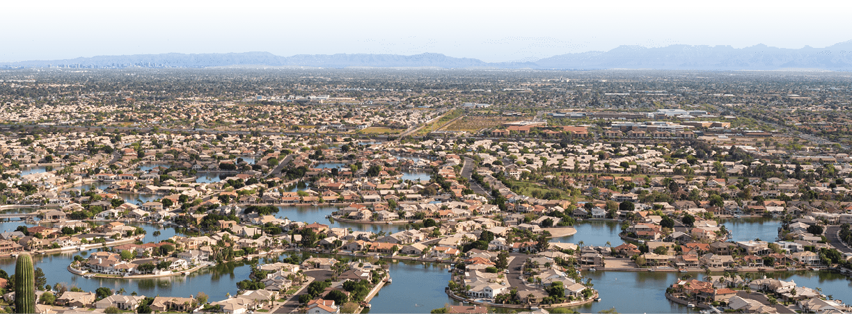 Landscape View Glendale Arizona with a drone