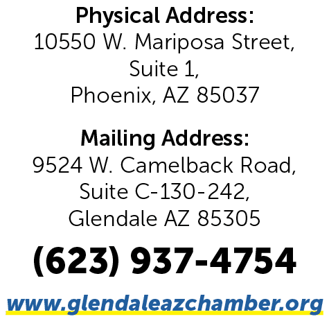 Physical Address: 10550 W. Mariposa Street, Suite 1, Phoenix, AZ 85037 Mailing Address: 9524 W. Camelback Road, Suite...