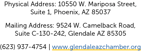 Physical Address: 10550 W. Mariposa Street, Suite 1, Phoenix, AZ 85037 Mailing Address: 9524 W. Camelback Road, Suite...