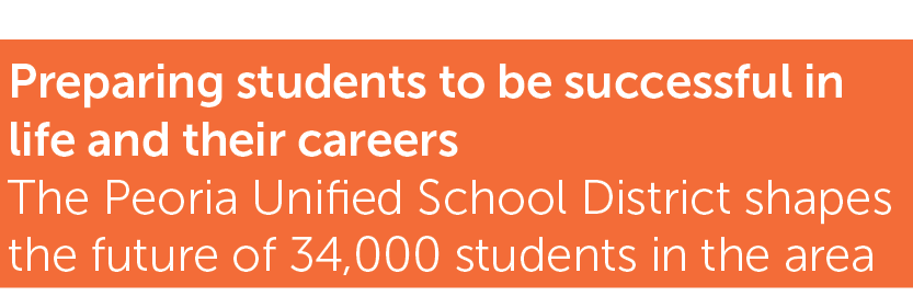 Preparing students to be successful in life and their careers The Peoria Unified School District shapes the future of...