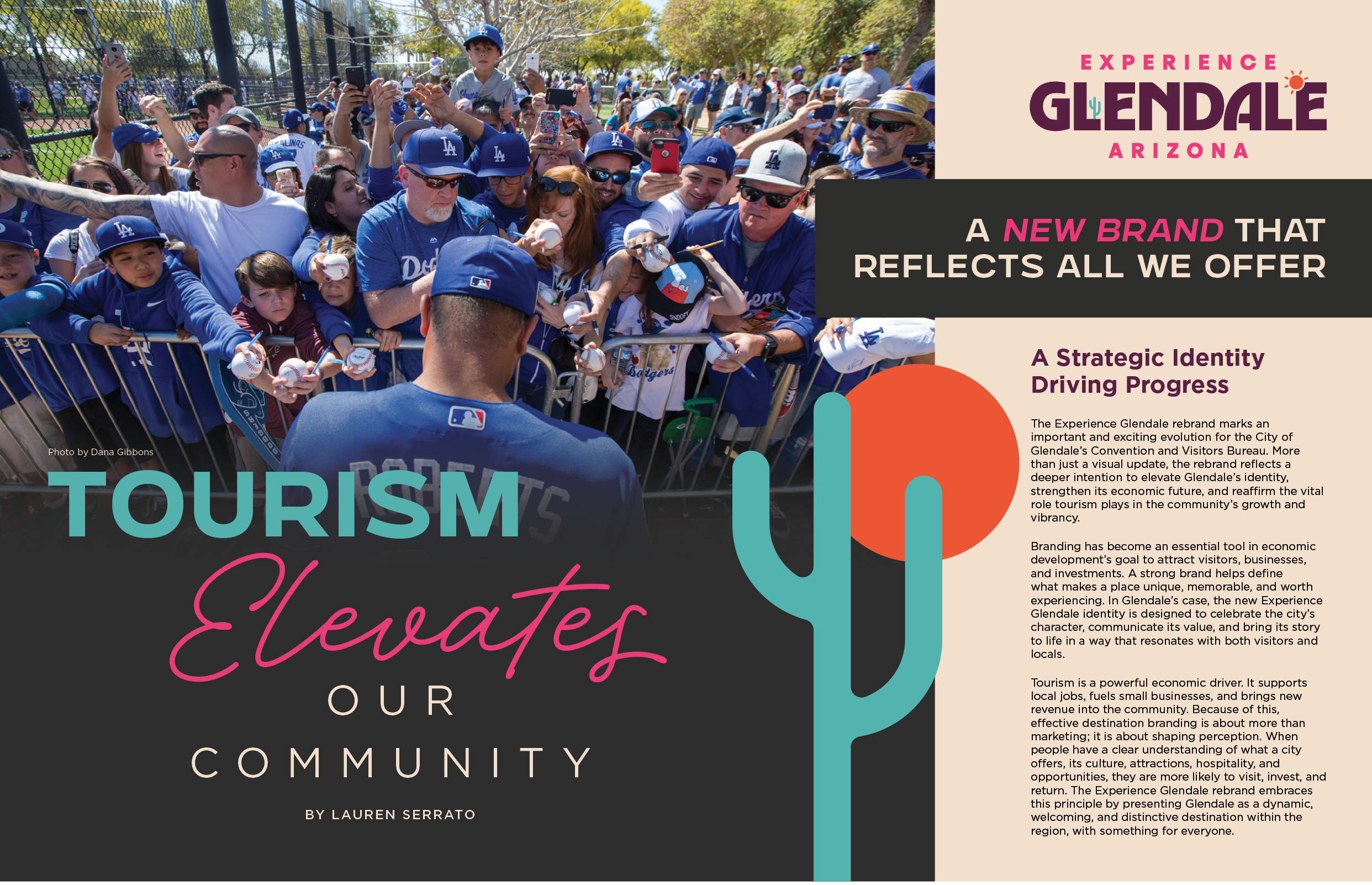 A poster advertising tourism in Glendale, Arizona. AI generated content