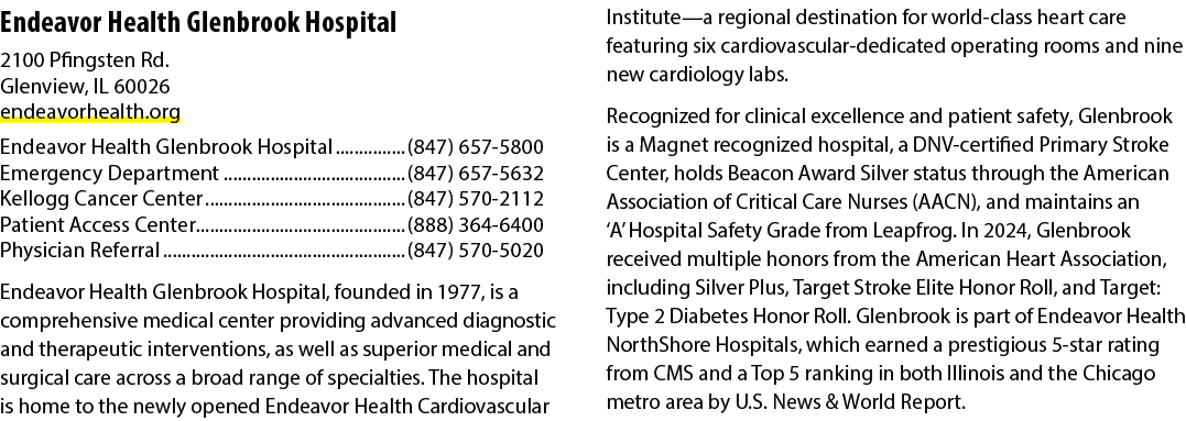 Endeavor Health Glenbrook Hospital 2100 Pfingsten Rd. Glenview, IL 60026 endeavorhealth.org Endeavor Health Glenbrook...