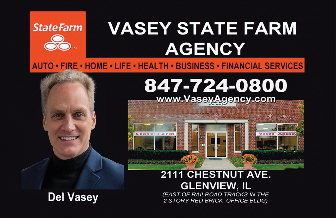 A man smiling in front of a State Farm sign. Description generated by AI