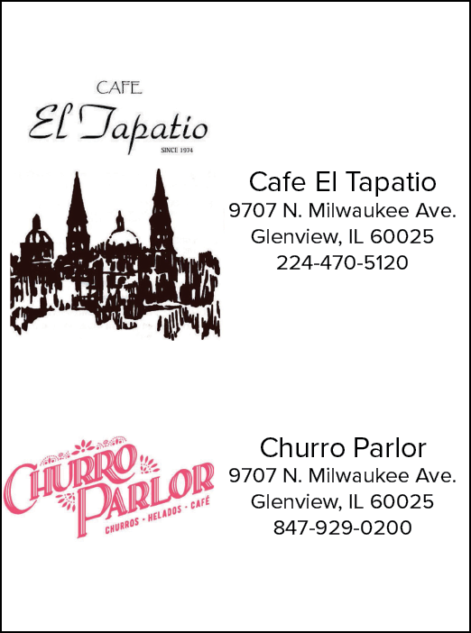 A black and white sign for Cafe El Tapatio. Description generated by AI