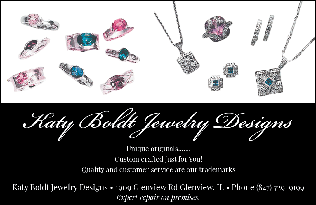 A collection of jewelry is displayed in a black and white advertisement. Description generated by AI