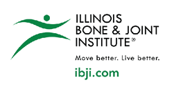 A green and white logo for the Illinois Bone & Joint Institute. Description generated by AI