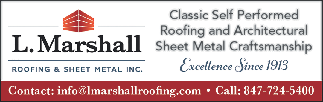 A logo for L. Marshall Roofing & Sheet Metal Inc. Description generated by AI