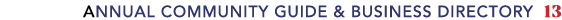 Annual Community Guide & Business Directory 13