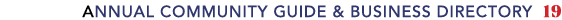Annual Community Guide & Business Directory 19