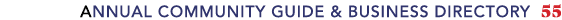 Annual Community Guide & Business Directory 55