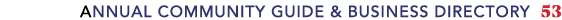 Annual Community Guide & Business Directory 53