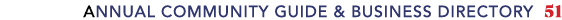 Annual Community Guide & Business Directory 51