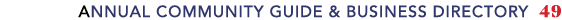 Annual Community Guide & Business Directory 49