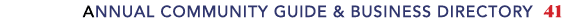 Annual Community Guide & Business Directory 41