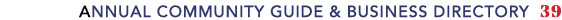 Annual Community Guide & Business Directory 39