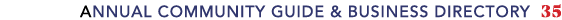 Annual Community Guide & Business Directory 35