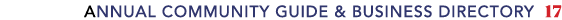 Annual Community Guide & Business Directory 17