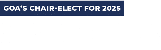 GOA’S CHAIR ELECT FOR 2025 STEVEN ANDREWS