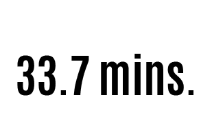 Average commute time to work 33.7 mins.