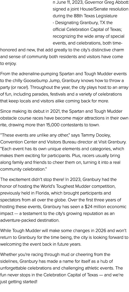 n June 11, 2023, Governor Greg Abbott signed a joint House/Senate resolution during the 88th Texas Legislature Design...