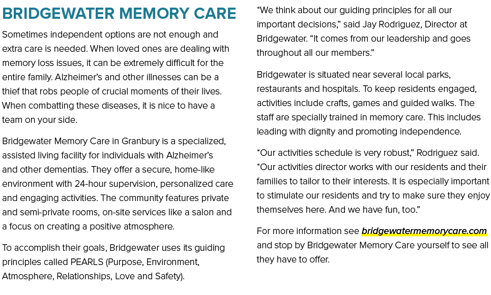 Bridgewater Memory Care Sometimes independent options are not enough and extra care is needed. When loved ones are de...