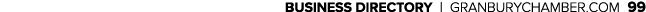BUSINESS DIRECTORY | GRANBURYCHAMBER.COM 99