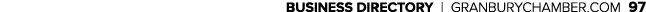 BUSINESS DIRECTORY | GRANBURYCHAMBER.COM 97