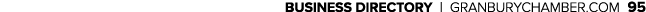 BUSINESS DIRECTORY | GRANBURYCHAMBER.COM 95