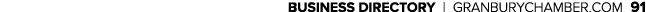 BUSINESS DIRECTORY | GRANBURYCHAMBER.COM 91