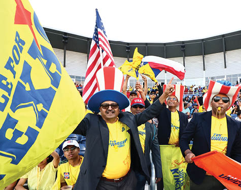 General view of fans during the challenger match of the Cognizant Major League Cricket season 2 between Texas Super Kings and San Francisco Unicorns held at the Grand Prairie cricket stadium, Grand Prairie, United States of America (USA) on the 26th July 2024 Photo by Richard Huggard / Sportzpics for MLC