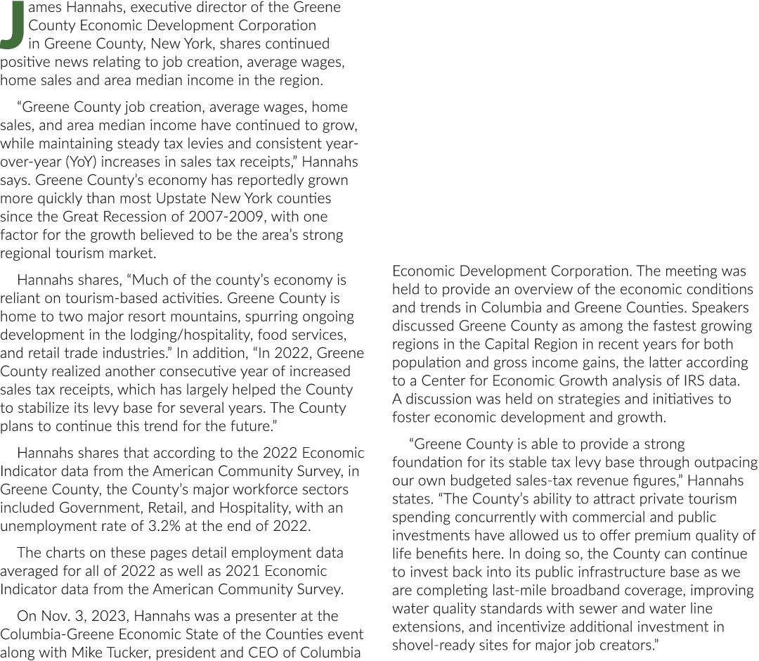 James Hannahs, executive director of the Greene County Economic Development Corporation in Greene County, New York, s...