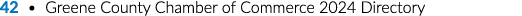 42 • Greene County Chamber of Commerce 2024 Directory