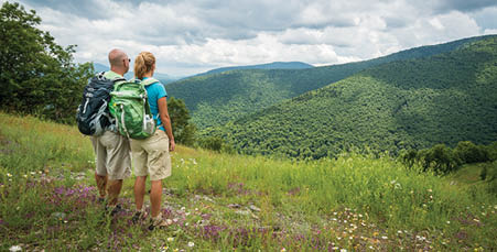 2014 Greene County Spring Photo Shoot of couple hiking at Hunter Mountain in Hunter, NY. Original PSD file available in “Raw" Catalog