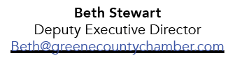Beth Stewart Deputy Executive Director Beth@greenecountychamber.com 