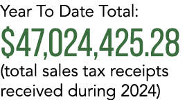 Year To Date Total: $47,024,425.28 (total sales tax receipts received during 2024)