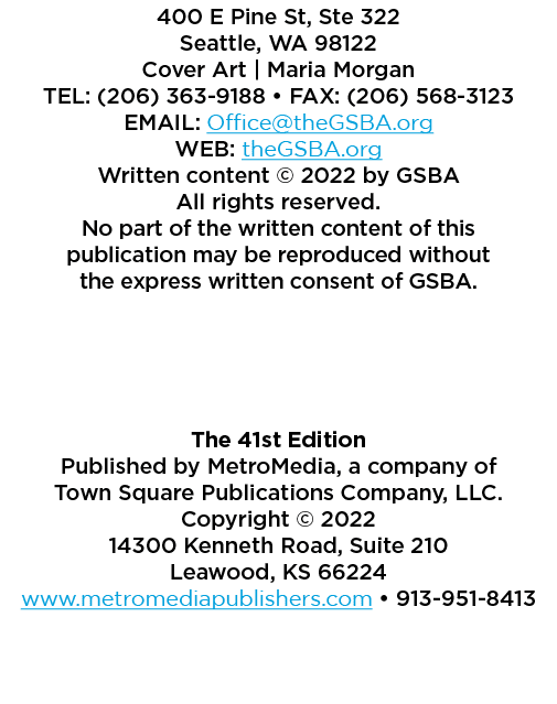 400 E Pine St, Ste 322 Seattle, WA 98122 Cover Art | Maria Morgan TEL: (206) 363-9188 • FAX: (206) 568-3123 EMAIL: Of...