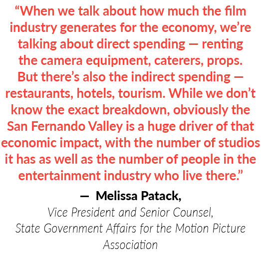 “When we talk about how much the film industry generates for the economy, we’re talking about direct spending — renti...